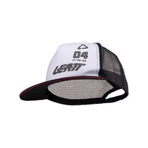 LEATT Kerékpáros sapka - TRUCKER - fekete/fehér kép