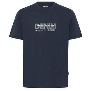 BLEND BHKASMIR S/S LOGO TEE PLUS SIZE Férfi szabadidős póló, sötétkék, méret 5XL kép