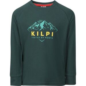 KILPI VERATI Fiú hosszú ujjú pamut póló, sötétzöld, méret kép