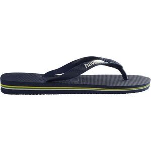 HAVAIANAS BRASIL LOGO Uniszex flip-flop papucs, sötétkék, méret 43/44 kép