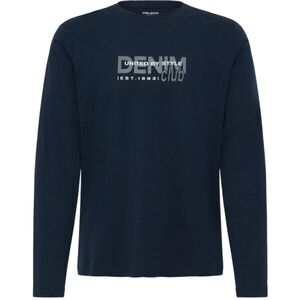 BLEND BHKASMIR L/S LOGO TEE Férfi szabadidős póló, sötétkék, méret kép