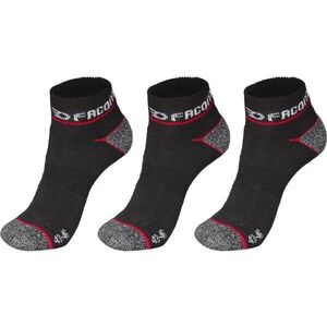 BLACK & DECKER FCM QUARTER RED 3-PACK Férfi zokni, fekete, méret 43-46 kép