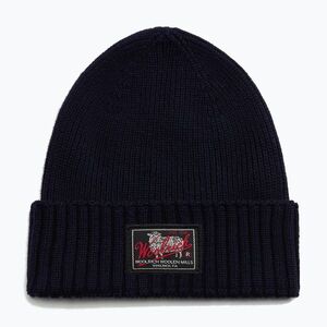 Férfi téli sapka Woolrich Legacy Patch Beanie melton blue (Legacy Patch Beanie CFWOAC2053MRUF0428) kép