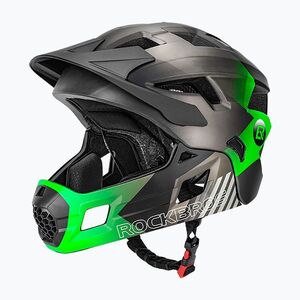Gyerek kerékpáros sisak Rockbros 10110061003 Kids Helmet black/ti-green (Kids Helmet 10110061003) kép