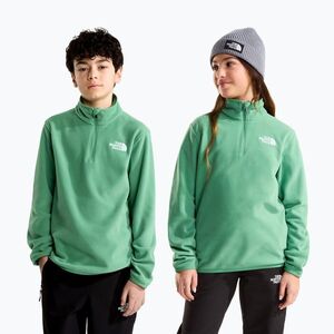 Gyerek polár pulóver The North Face Teen Glacier 1/4 Zip dimmed algae (Teen Glacier 1/4 Zip NF0A8CVGG571) kép