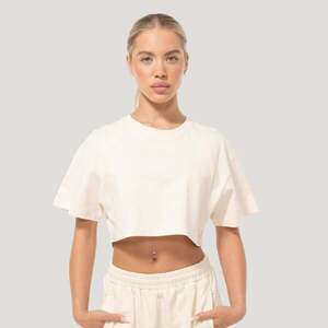 GymBeam Women‘s Mochi Cropped T-Shirt Cream kép