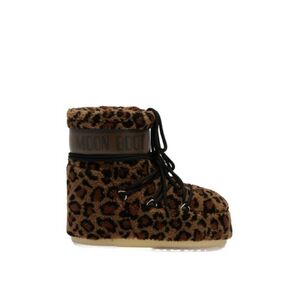 Női bokacsizmák télen MOON BOOT MB ICON LOW FLEECE LEOPARD, MM21 COGNAC COCOA kép