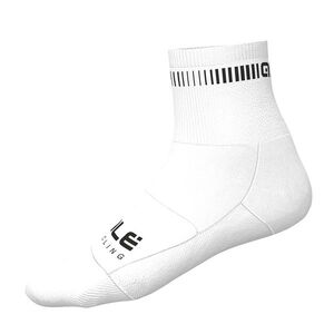 ALÉ Klasszikus kerékpáros zokni - LOGO Q-SKIN - fehér kép