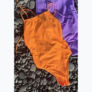 Női egyrészes fürdőruha Clap Dwuwarstwowy Wiązany summer orange (CLAP312SP) kép