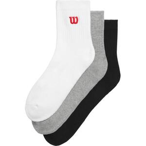 Wilson Quarter Top Sock Men's White/Black/Gray, 3 pár, L méret kép