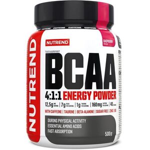 Nutrend BCAA 4: 1: 1 ENERGY POWDER, 500 g, málna kép