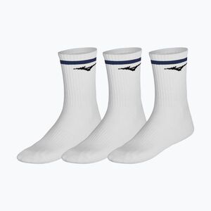 Zokni Mizuno Training With Line 3 pairs white/estate blue (Training With Line 32GXCA54Z93) kép