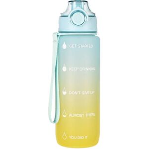 Motivációs kulacs zöld-kék 750 ml (STK-514067) kép