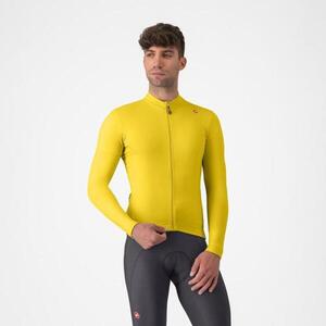 CASTELLI Hosszú ujjú kerékpáros mez - ESPRESSO THERMAL - sárga kép