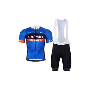 BONAVELO Rövid kerékpáros mez rövidnadrággal - GARMIN SHARP - kék/fekete kép