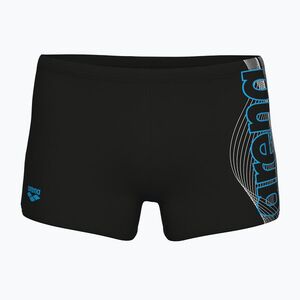Férfi úszó boxer nadrág arena Basic Swim Short black/turquoise (Basic Swim Short 010276/508) kép
