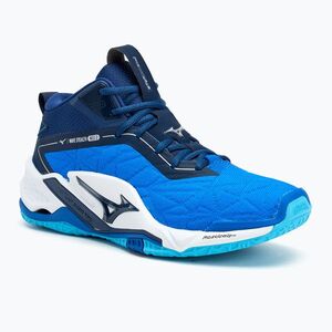 Férfi kézilabda cipő Mizuno Wave Stealth Neo 2 Mid mugen kék/fehér/északkék (Wave Stealth Neo 2 Mid X1GA240501) kép