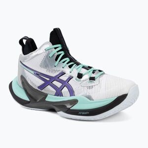 Férfi röplabda cipő ASICS Metarise 2 white/radiant amethyst (Metarise 2 1051A104-100) kép