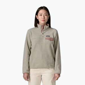 Női polár pulóver Patagonia Lightweight Synchilla Snap-T Pullover oatmeal heather w/moonrise taupe (Lightweight Synchilla Snap-T Pullover 25455) kép