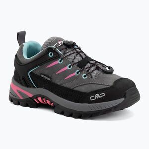 Gyermek túracipők CMP Rigel 2.0 Low Waterproof grey/acquarius/pink fluo (Rigel 2.0 Low Waterproof 3Q18244/02YZ) kép