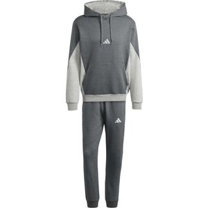 adidas SPORTSWEAR FLEECE COLORBLOCK TRACK SUIT Férfi melegítő szett, sötétszürke, méret XXL kép