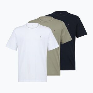 Férfi póló Tommy Hilfiger Cotton Short 3 pack navy blue/utility sage/white (Cotton Short UM0UM038700SK) kép