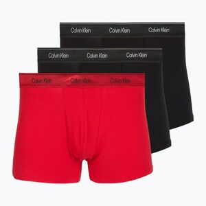 Férfi boxer nadrág Calvin Klein LV00NB4575 Trunk black/goji berry/black (Trunk LV00NB45754O4) kép