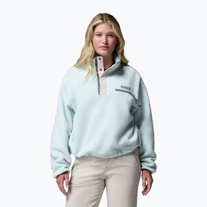 Női polár pulóver Columbia Helvetia II Cropped Half Snap Fleece tea light/dark stone (Helvetia II Cropped Half Snap Fleece 2092231342) kép