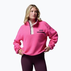 Női polár pulóver Columbia Helvetia II Cropped Half Snap Fleece nico/dark stone (Helvetia II Cropped Half Snap Fleece 2092231657) kép