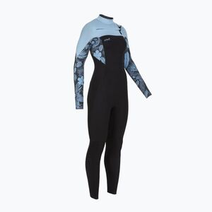 Női úszóruha O'Neill Epic 5/4 mm Chest Zip Full black/stormy palm/faded denim (Epic 5/4 Chest Zip Full 5652-IP8) kép