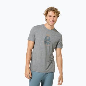 Férfi póló super.natural Gogeanie cashmere grey melange/various (Gogeanie SNMP01176/35G) kép