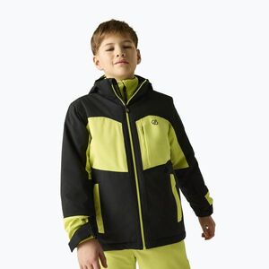 Gyerek síkabát Dare2B Rip It Jacket black/wild lime (Rip It DKP576_ZHD) kép