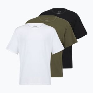 Férfi póló Calvin Klein LV00NB4185 Crew Neck black w/ white emb/white w/ black e (LV00NB4185) kép