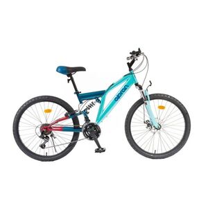 Könnyű junior összteleszkópos kerékpár Olpran Culex 24" - 2026, 150-165 cm, 14, 6 kg, 18 sebességes karos váltó, praktikus biztonsági elem, acél váz kép