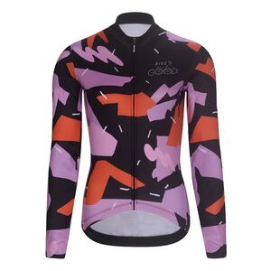RIVANELLE Hosszú ujjú kerékpáros mez - BIKE´S GOOD WINTER - rózsaszín/fekete kép