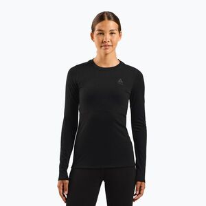 Női termoaktív felső ODLO Merino 160 Bl Top Crew Neck black (Merino 160 Bl Top Crew Neck LS 112271/15000) kép