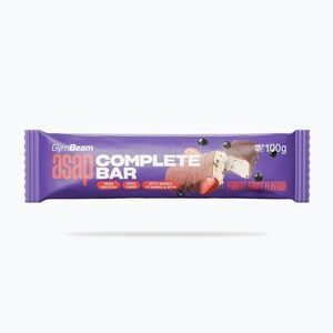 Fehérjeszelet GymBeam ASAP Complete 100 g forest fruit (ASAP Complete 105868) kép