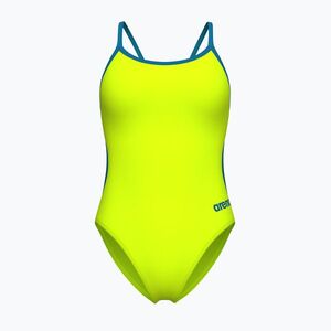 Női egyrészes fürdőruha Arena Lace Back Solid artic lime/blue cosmo (Lace Back Solid 004651/666) kép