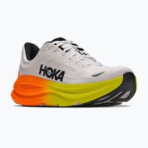 Férfi futócipők HOKA Bondi 9 white/neon tangerine (Bondi 9 1162011-WNG) kép