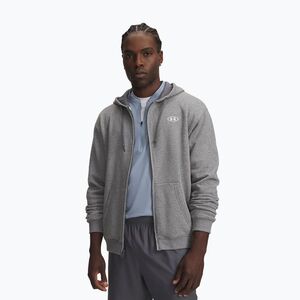 Férfi pulóver Under Armour Rival Fleece Full Zip castlerock light heather/black (Rival Fleece Full Zip 6013451-026) kép