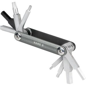TOPEAK Nano 9 - CNC Machined made Nano Tool with 9 functions, Black/Galaxy Gray kép