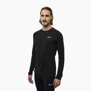Férfi termoaktív pulóver Jack Wolfskin Infinite Warm fekete (Infinite Warm LS A60322_6000) kép