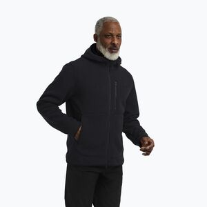 Férfi túrapulóver Jack Wolfskin Lake Ridge kapucnis fekete (Lake Ridge Hooded A65488_6000_A12) kép
