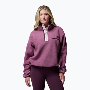 Női polár pulóver Columbia Helvetia II Cropped Half Snap Fleece antique mauve/mineral pink (Helvetia II Cropped Half Snap Fleece 2092231552) kép