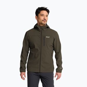 Férfi széldzseki Jack Wolfskin Wild Winds Hooded obsidian moss (Wild Winds Hooded A66308_E0205_A06) kép
