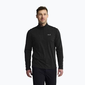 Férfi polár pulóver Jack Wolfskin Trail Half Zip black (Trail Half Zip A66305_6000_A06) kép