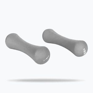 Kézisúlyzók GymBeam Neoprene Dumbbells 2 x 1 kg light grey (Neoprene Dumbbells 48955) kép