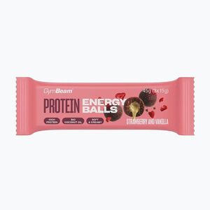 Fehérjeszelet GymBeam Protein Energy Balls 45 g stawberry vanilla (Protein Energy 118741) kép