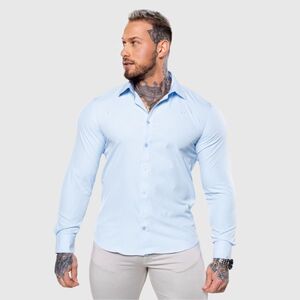 Sztreccs ing Iron Aesthetics Slim Stretch, világoskék kép