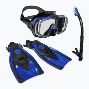 TUSA búvárszett maszk + sznorkel + uszony kék UP-3521 (Visio Tri-Ex UP-3521 UP-3521QB MB) kép